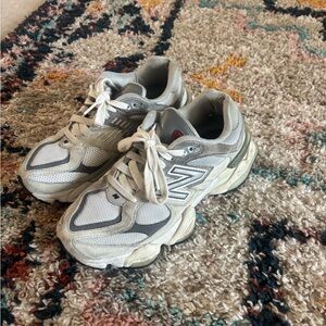 New Balance Gray and White Athletic Shoes
